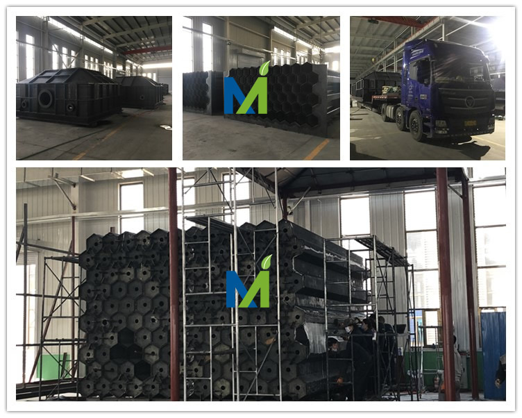 河北威美电除雾器生产车间