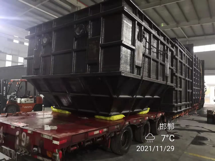 5W气量危险废物处置湿式电除尘器壳体及阳极系统发货
